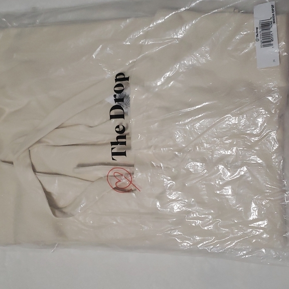 The Drop Women's Whisper White Strappy Rib Midi Dress by @signedblake. Size 3X - Picture 8 of 8